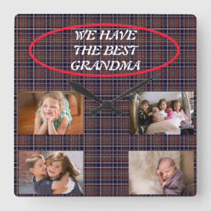 Best Grandma Square Wall Clock Quadratische Wanduhr