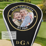 BEST GRANDPA BY PAR Foto Monogram Black Golf Headcover<br><div class="desc">Für den besonderen Golfer Großvater erstellen Sie ein einzigartiges Foto-Golfkopfcover mit dem bearbeitbaren Titel BEST GRANDPA BY PAR und personalisiert mit einem Foto und seinem Monogramm in Schwarz und Gold. Ein einzigartiges, nachdenkliches Geschenk für den Geburtstag des Großvaters, den Tag der Großeltern, den Vatertag oder einen Urlaub. FOTO TIPP: Wählen...</div>