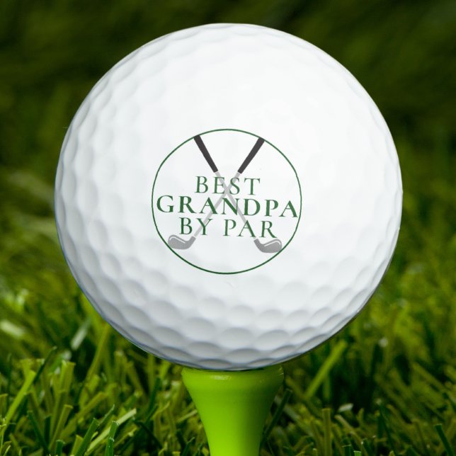 BEST GRANDPA BY PAR Funny Green Golf Clubs Golfball (Von Creator hochgeladen)