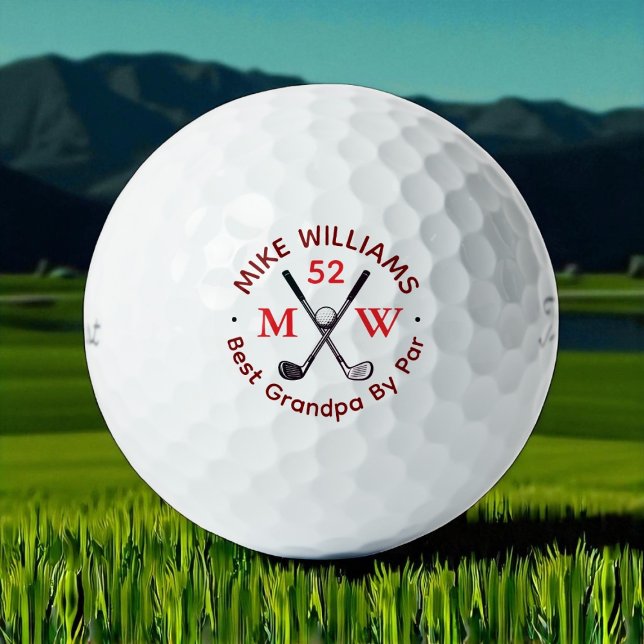 'Best Grandpa By Par' Golfer Age Golfball (Von Creator hochgeladen)