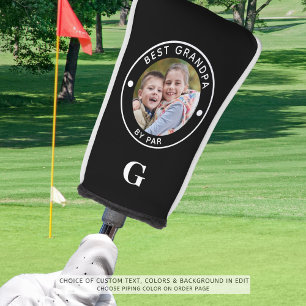 BEST GRANDPA BY PAR Monogram Foto Custom Golf Headcover
