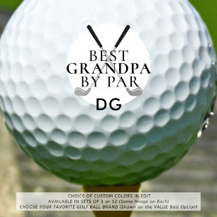 BEST GRANDPA BY PAR Monogram Name Clubs Golfball