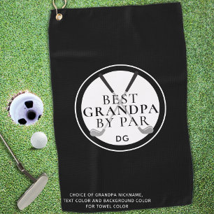 BEST GRANDPA BY PAR Monogram Name Clubs Golfhandtuch