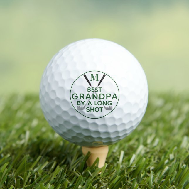 BEST GRANDPA DURCH EINE LANGE SCHUHE Mit Monogramm Golfball (Insitu T-Shirt)