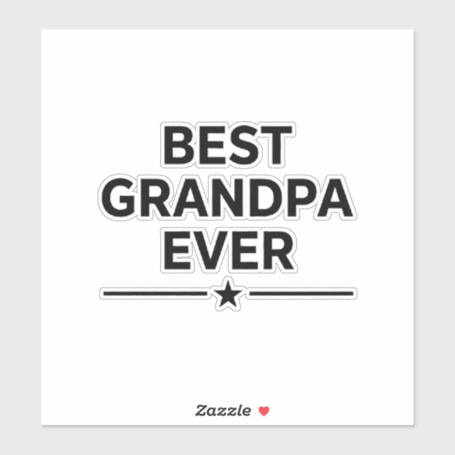 Best grandpa ever  aufkleber (Blatt)