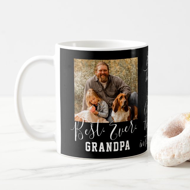 BEST GRANDPA EVER Custom Foto Vatertag Kaffeetasse (Von Creator hochgeladen)