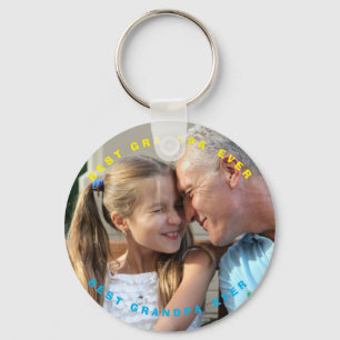BEST GRANDPA EVER FOTO Personalisierter Schlüssela Schlüsselanhänger