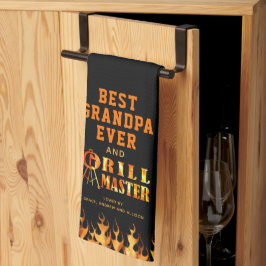 BEST GRANDPA EVER GRILL MASTER Personalisiert Geschirrtuch