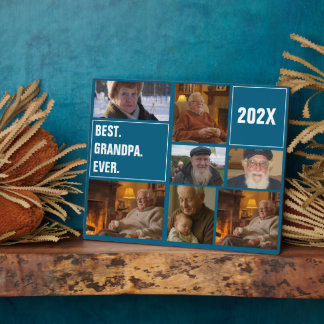 Best Grandpa Ever Photo Collage and Custom Text Fotoplatte
