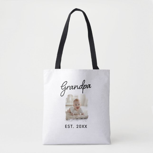 Best Grandpa Ever Photo Est. Year  Tasche (Vorderseite)