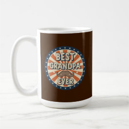 Best grandpa ever retro badge kaffeetasse