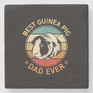 Best Guinea Pig Vater Ever Funny Guinea Pig Daddy Steinuntersetzer