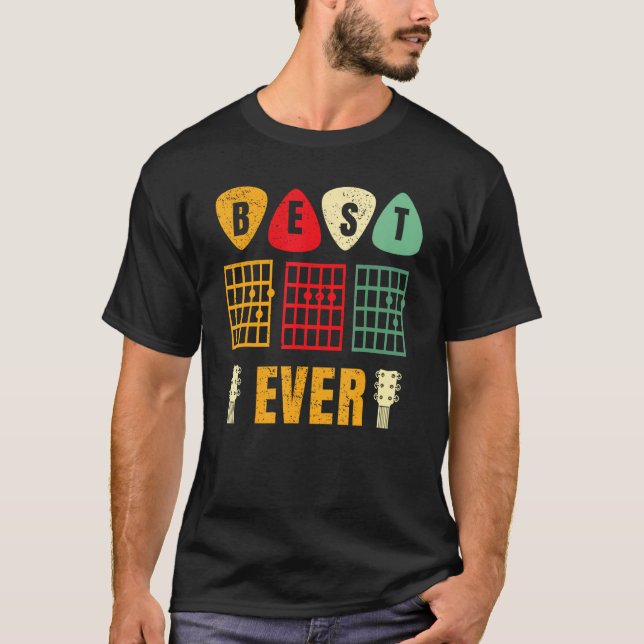 Best Guitar Dad Ever Chords Best Dad Guitar Guitar T-Shirt (Vorderseite)