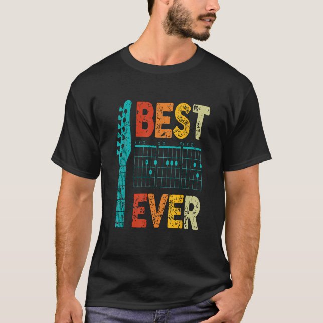Best guitar dad ever guitar chords for guitar T-Shirt (Vorderseite)
