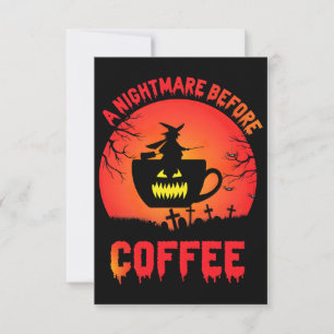 Best Halloween Coffee Personalizet - leckere Custo Dankeskarte