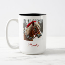 Best Horse Personalized Name Photo Mug Zweifarbige Tasse