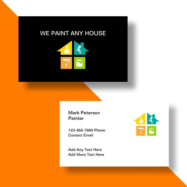 Best House Painter Modern Business Cards Visitenkarte (Von Creator hochgeladen)