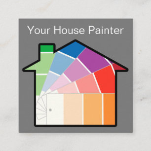 Best House Painter Modern Quadratische Visitenkarte