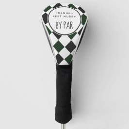 Best Hubby von Par Green Kariert Golf Headcover