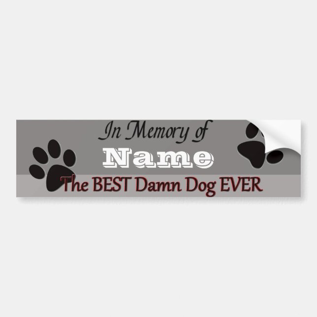 Best Hund je Pet Memorial Autoaufkleber (Vorne)
