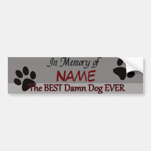 Best Hund je Pet Memorial Autoaufkleber