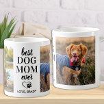 BEST Hunde Mama Ever Personalisiertes Tier 2 Foto Kaffeetasse<br><div class="desc">Beste Hunde Mama je ♡... Überraschen Sie Ihre Lieblings-Hund-Mama in diesem Muttertag mit dieser super niedlichen, maßgeschneiderten Foto-Tasse. Passen Sie diese Tasse mit Ihren 2 Lieblings-Fotos Ihres Hundes an, und nennen Sie es. Perfektes Geschenk für alle Hundemütter und Hundefreunde. Großartiges Geschenk des Hundes. COPYRIGHT © 2020 Judy Burrows, Black Dog...</div>