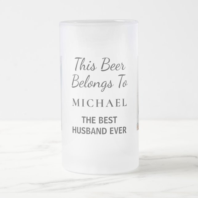 Best Husband Ever Foto Mattglas Bierglas (Mittel)