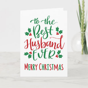 Best Husband Ever Frohe Weihnachts Typografie Karte