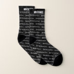 Best Husband Ever | Fun All Over Print Socken<br><div class="desc">Unique socks quickly add texture, color and flair to any outfit. When you buy them for yourself, personalization puts on your unique stamp. They also make a thoughtful gift for anyone special in your life. These make a great Valentine's Day gift. Add your custom wording to this design by using...</div>