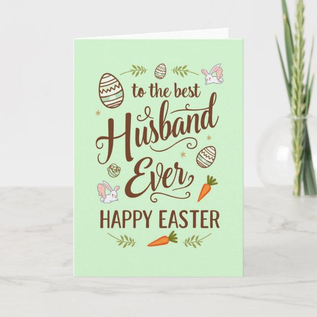 Best Husband Happy Easter Card Karte (Vorderseite)