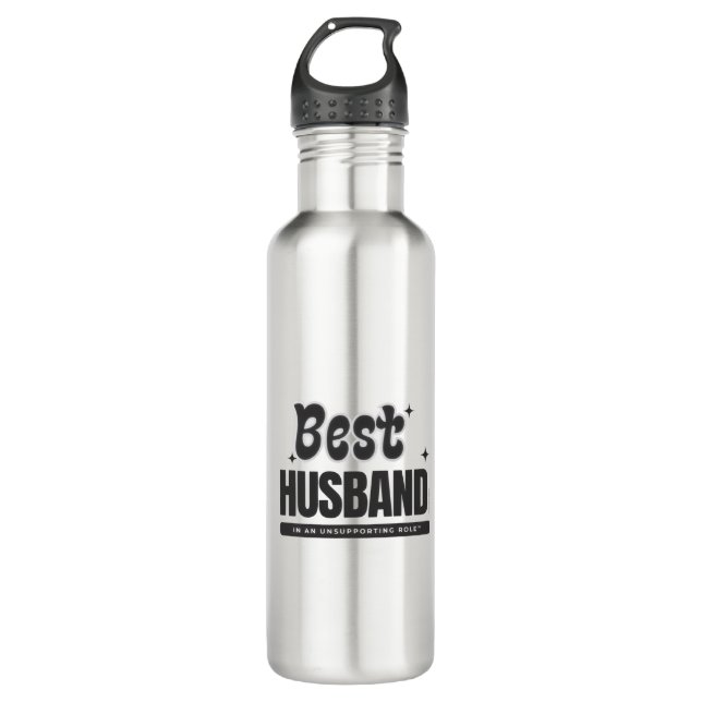 BEST HUSBAND in an Unsupporting Role- Edelstahlflasche (Vorderseite)