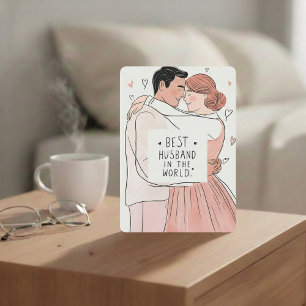 "Best Husband in the World" Grußkarte Feiertagskarte