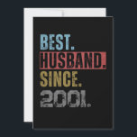 BEST HUSBAND SEIT 2001 PERSONALISIERT EINLADUNG<br><div class="desc">BEST HUSBAND SEIT 2001 PERSONALISIERT: EIN PERFEKTES GESCHENK FÜR JAHRESTAG,  VATER TAG,  VATER GEBURTSTAG,  HUSBAND GIFT.</div>
