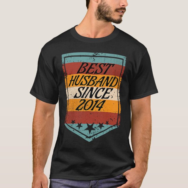 Best Husband since 2014 wedding married in 2014 T-Shirt (Vorderseite)
