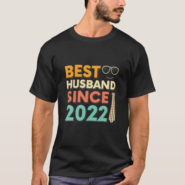 Best Husband Since 2022 1St Wedding Anniversary T-Shirt (Vorderseite)
