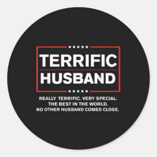 Best Husband Trump 2024 - Terrific Husband Funny Runder Aufkleber