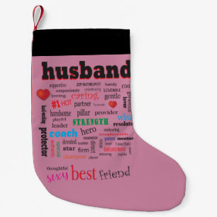 Best Husband Wonderful A1 Word Cloud Kleiner Weihnachtsstrumpf