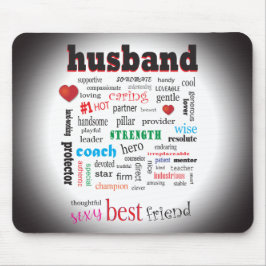 Best Husband Wonderful A1 Word Cloud Mousepad
