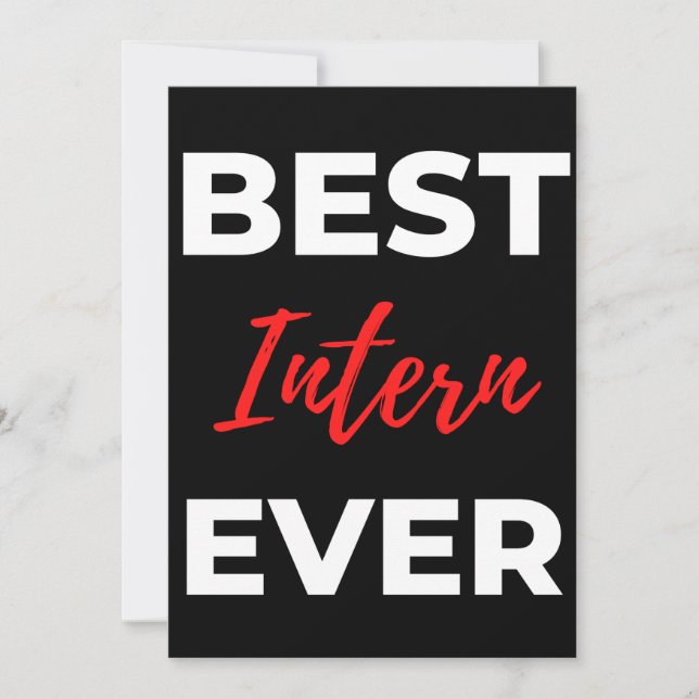 Best Intern Ever Dankeskarte (Vorderseite)