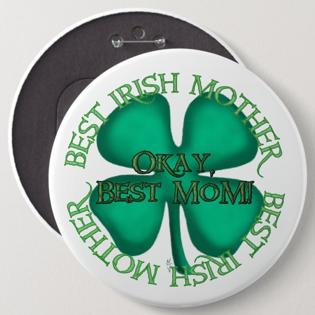 Best Irish Mother colossal button (Vorne & Hinten)