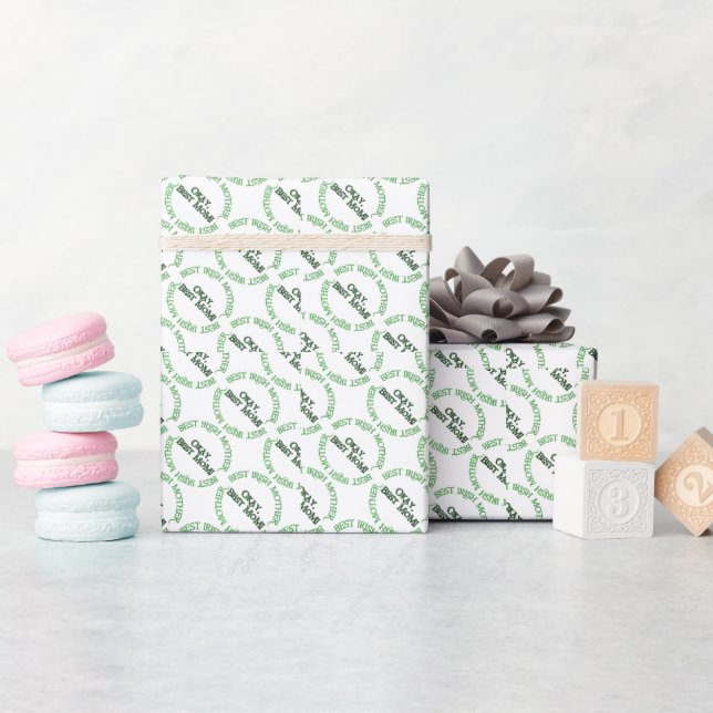 Best Irish Mother glänzendes Packpapier (Babyparty)