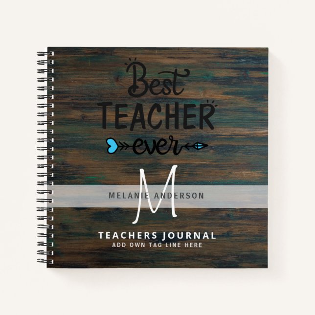 BEST LEHRER EVENT Monogram Journal Vielen Dank Notizbuch (Vorderseite)