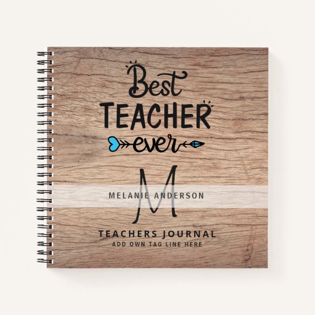 BEST LEHRER EVENT Monogram Journal Vielen Dank Notizbuch (Vorderseite)