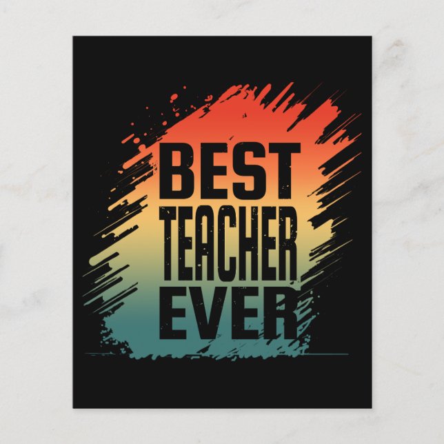BEST LEHRER EVER FLYER (Vorne)