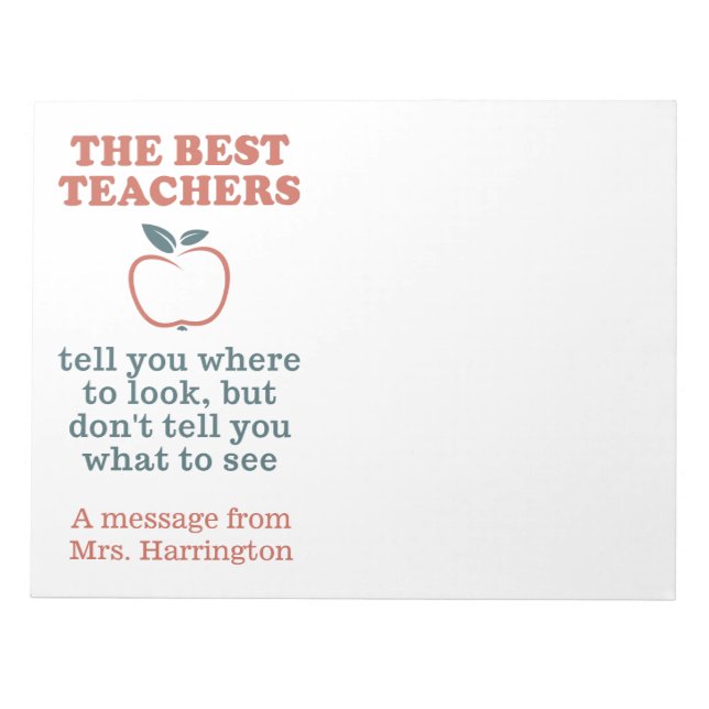 BEST LEHRER individuelle Name-Notebooks Notizblock (Vorderseite)