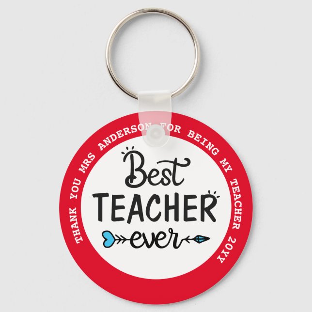 BEST LEHRER JE Personalisierte Geschenke unter 4 $ Schlüsselanhänger (Vorderseite)