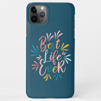 Best Life-Ever-Kalligrafie-Aquamarin iPhone 11Pro Max Hülle