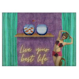 Best Life Funky Vintag Kitsch Schneidebrett