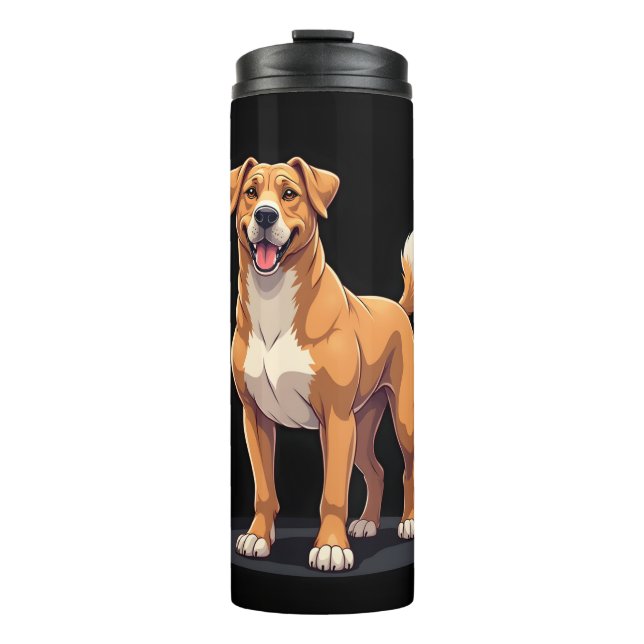 Best life with Dogo Canario Long Sleeve T-Shirt Thermosbecher (Vorderseite)