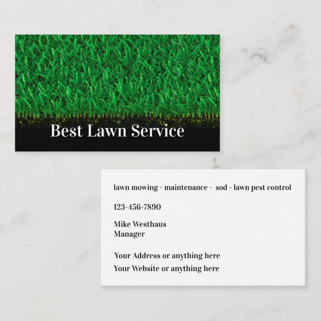 Best Local Lawn Service Visitenkarte (Vorne/Hinten)
